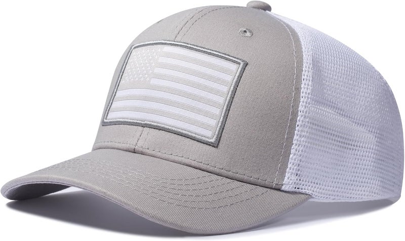 AURR American Flag Trucker Hat, Patriotic Baseball Cap for Men & Women, Breathable Mesh Adjustable Snapback, USA Flag Patch - Image 1